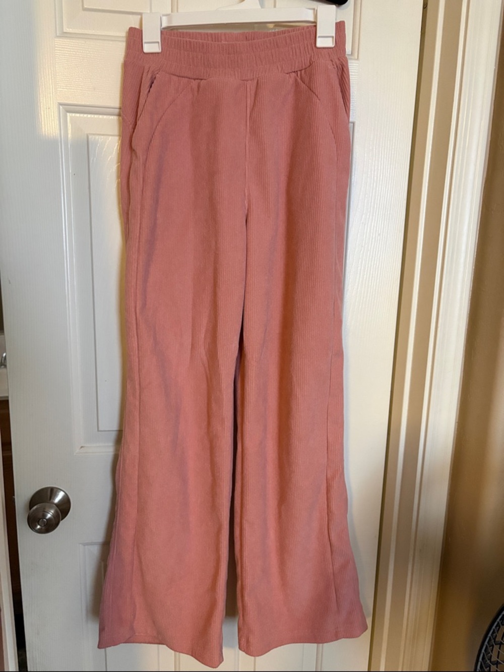 HALARA Dusty Rose Wide-Leg Corduroy Pants